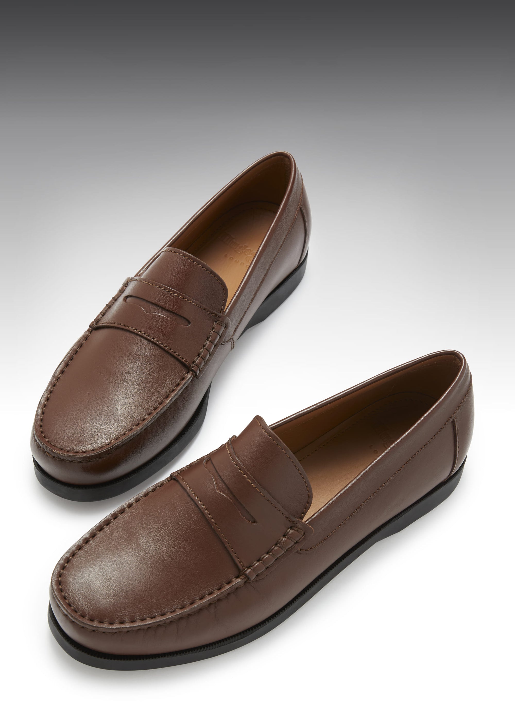 Boat Loafers, brown leather