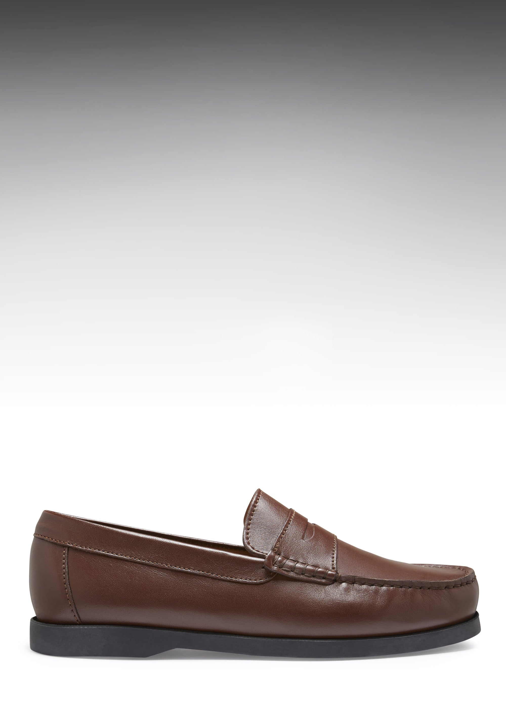 Boat Loafers, brown leather