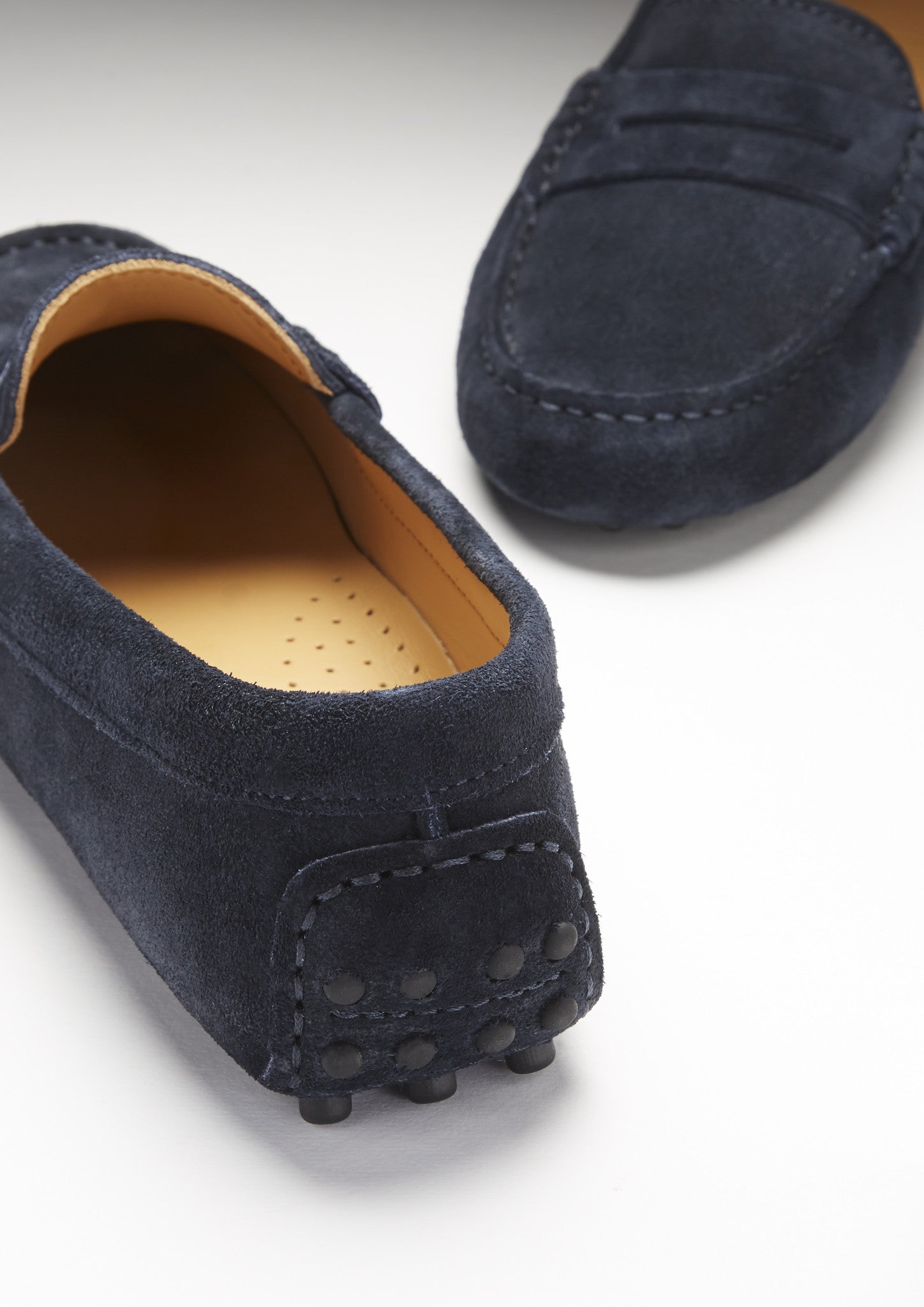 Slip-on Sneaker Loafers, navy blue suede - Hugs & Co.